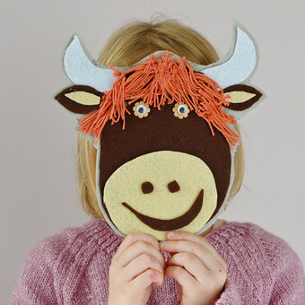 How to Make a Highland Cow Felt Face