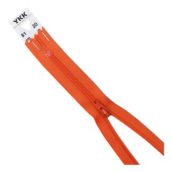 YKK Orange Dress and Skirt Zip 51cm