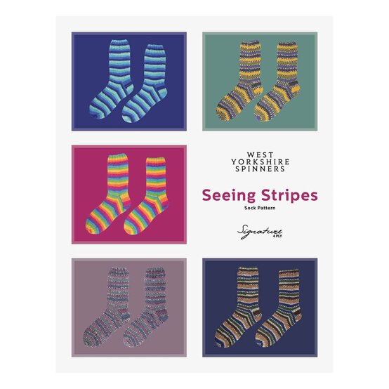 West Yorkshire Spinners Seeing Stripes Sock Pattern image number 1