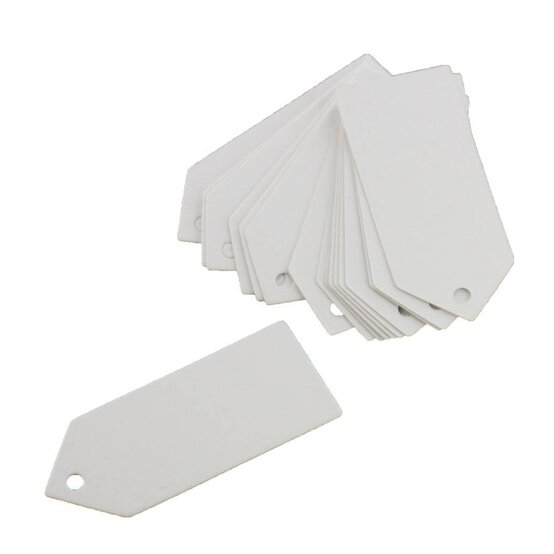 White Tags 6cm 25 Pack
