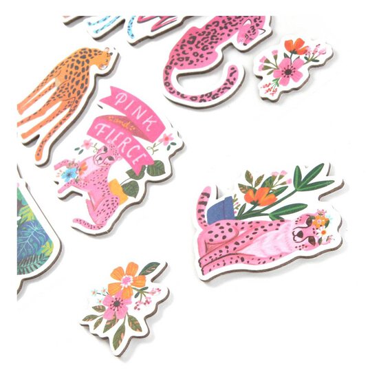 Leopard Chipboard Stickers 8 Pack image number 2