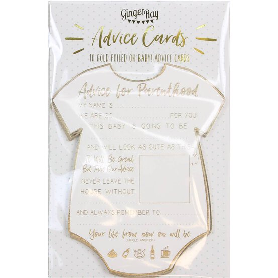 Ginger Ray Oh Baby Advice Cards 10 Pack image number 3