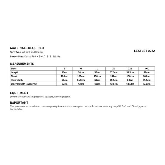 Knitcraft Relaxed Jumper Digital Pattern 0272 image number 5