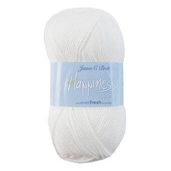 James C Brett White Happiness DK Yarn 100g