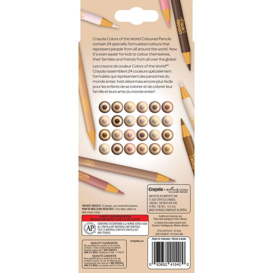 Crayola Colours of the World Coloured Pencils 24 Pack image number 3
