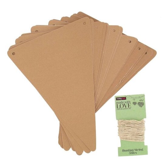 Kraft Paper Bunting Kit 5m image number 2