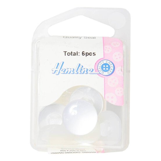 Hemline White Basic Knitwear Button 6 Pack image number 2