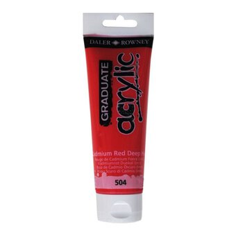 Daler-Rowney Graduate Cadmium Red Deep Hue Acrylic Paint 120ml
