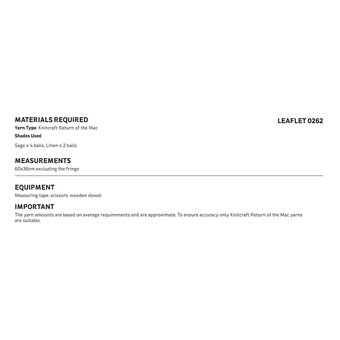 Knitcraft Macrame Door Mat Digital Pattern 0262