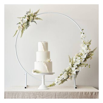 White Round Arch Frame 1m