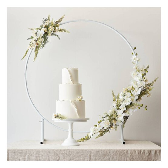 White Round Arch Frame 1m image number 2