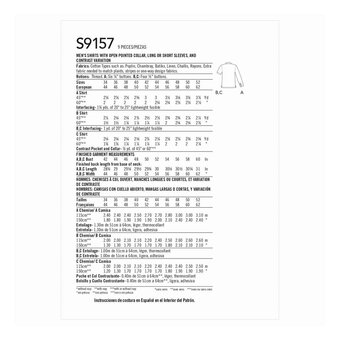 Simplicity Men&rsquo;s Shirt Sewing Pattern S9157 (44-52)
