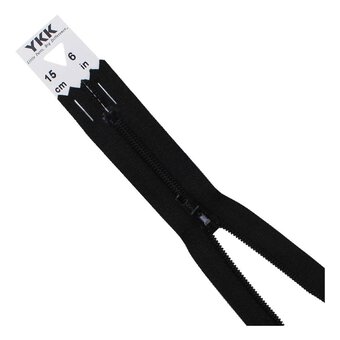 YKK Black Dress and Skirt Zip 15cm