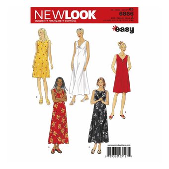 New Look Women&rsquo;s Dress Sewing Pattern 6866