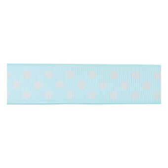 Baby Blue Spots Grosgrain Ribbon 19mm x 4m
