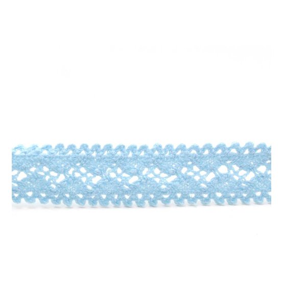 Blue Cotton Lace Ribbon 18mm x 5m image number 2