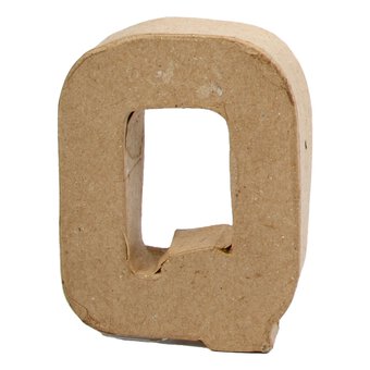 Mini Mache Letter Q 10cm