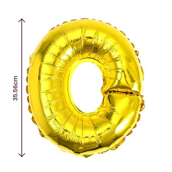 Gold Foil Letter O Balloon