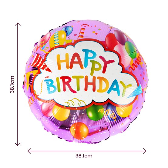 Large Happy Birthday Party Foil Balloon image number 2