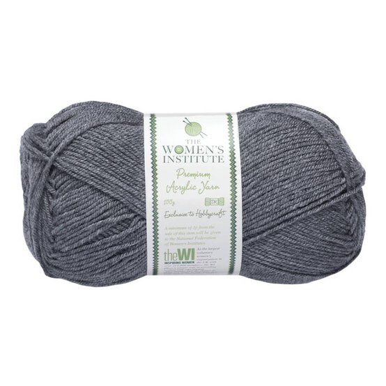 Women's Institute Grey Premium Acrylic Yarn 100g image number 1