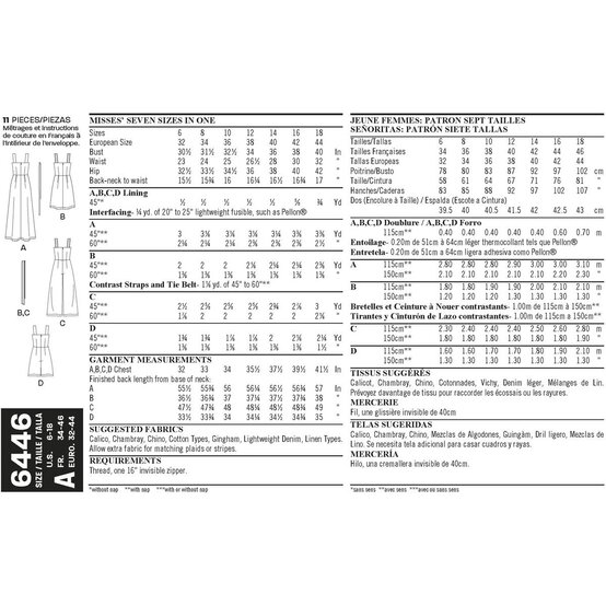 New Look Women's Jumpsuit and Dress Sewing Pattern 6446 image number 3