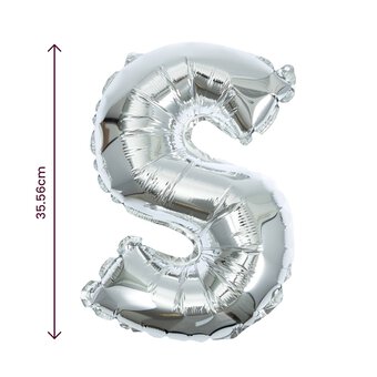 Silver Foil Letter S Balloon