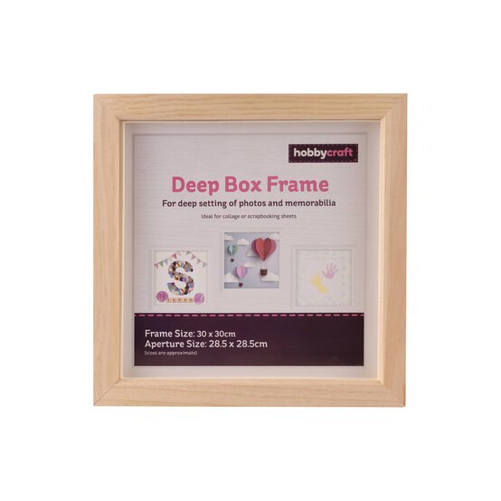 Pine Deep Box Frame 28.5cm x 28.5cm image number 2