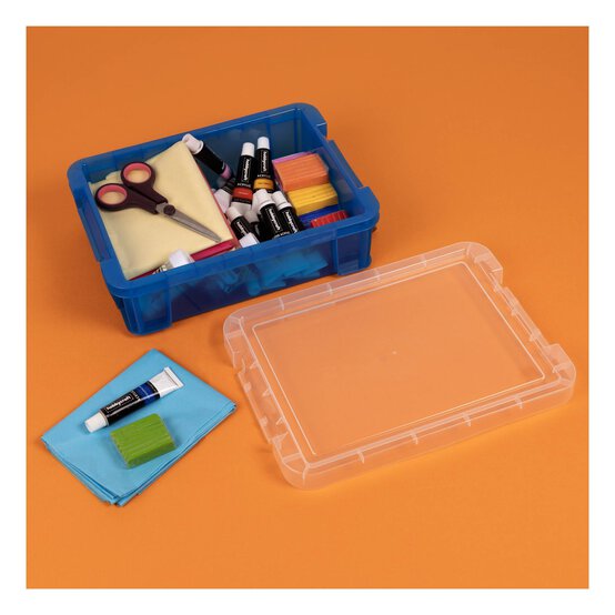 Whitefurze Allstore 2.3 Litre Transparent Blue Storage Box image number 2