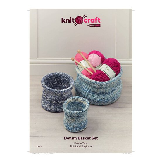 Knitcraft Denim Basket Set Digital Pattern 0040 image number 1