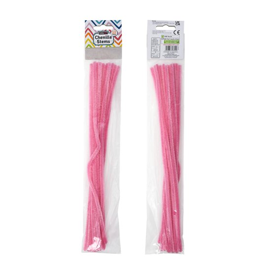 Pink Pipe Cleaners 12 Pack image number 3