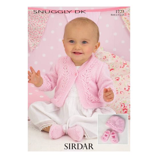 Sirdar Snuggly DK Cardigan Hat and Shoes Digital Pattern 1723 image number 1