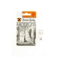 X Large White Nylon Hard Wall Hooks 3 Pack image number 1
