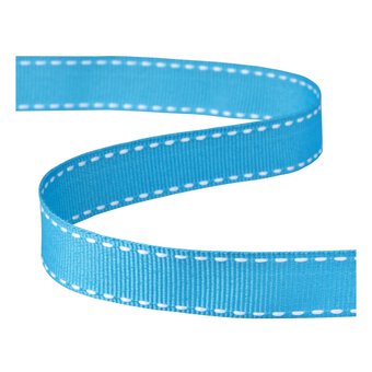 Peacock Grosgrain Running Stitch Ribbon 15mm x 4m