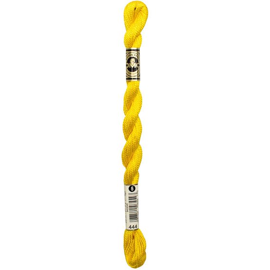 DMC Yellow Pearl Cotton Thread Size 5 25m (444) image number 3