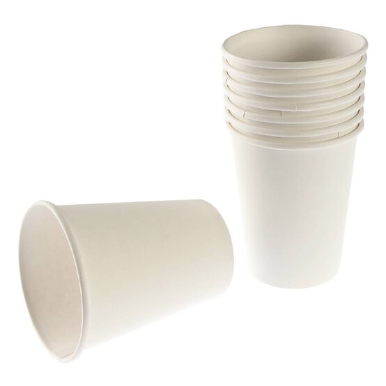 White Paper Cups 8 Pack image number 1