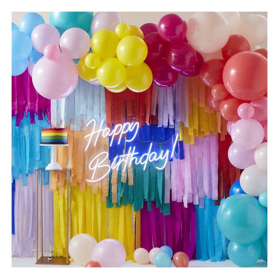 Ginger Ray Rainbow Balloon and Streamer Backdrop image number 2