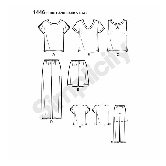 Simplicity Women&rsquo;s Separates Sewing Pattern 1446 (26-32) image number 2