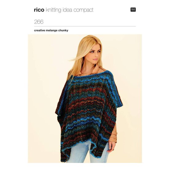 Rico Creative Melange Chunky Poncho and Jacket Digital Pattern 266 image number 1