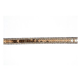 Black and Gold Metallic-Edged Sequin Trim by the Metre