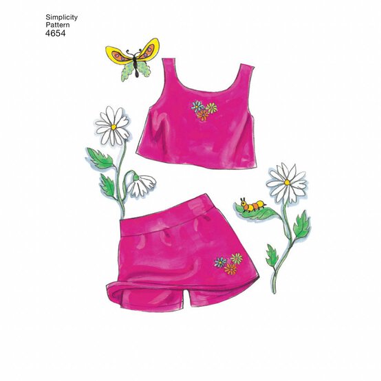 Simplicity Doll Clothing Sewing Pattern 4654 image number 9