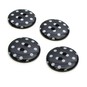 Hemline Black Novelty Spotty Button 4 Pack image number 1