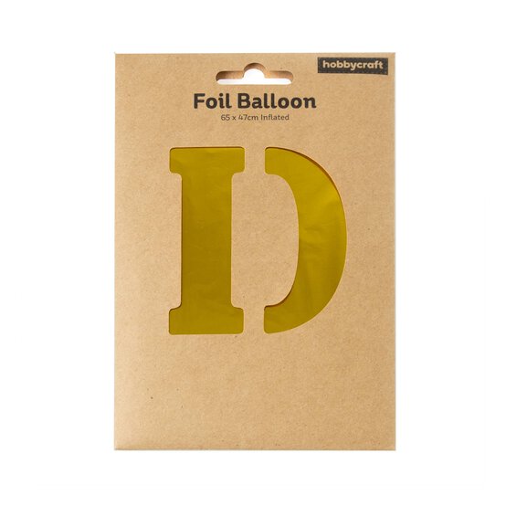 Extra Large Gold Foil Letter D Balloon image number 3