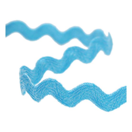 Sky Blue Ric Rac Ribbon 6mm x 4m image number 1