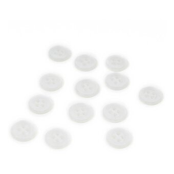 Hemline White Basic Shirt Blouse Button 13 Pack