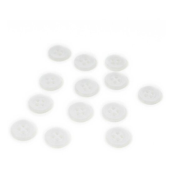 Hemline White Basic Shirt Blouse Button 13 Pack image number 1