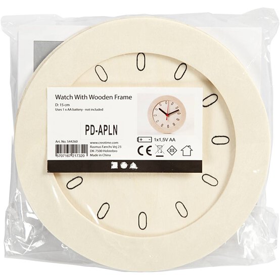 Wooden Clock Kit 15cm image number 4