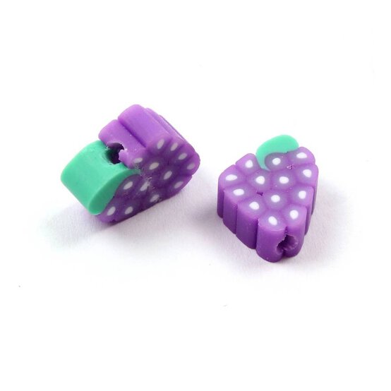 Mixed Cylinder Clay Beads Fruit 300 Pieces image number 2