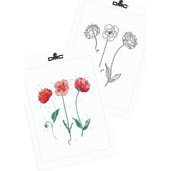 FREE PATTERN DMC Three Flowers Embroidery 0212