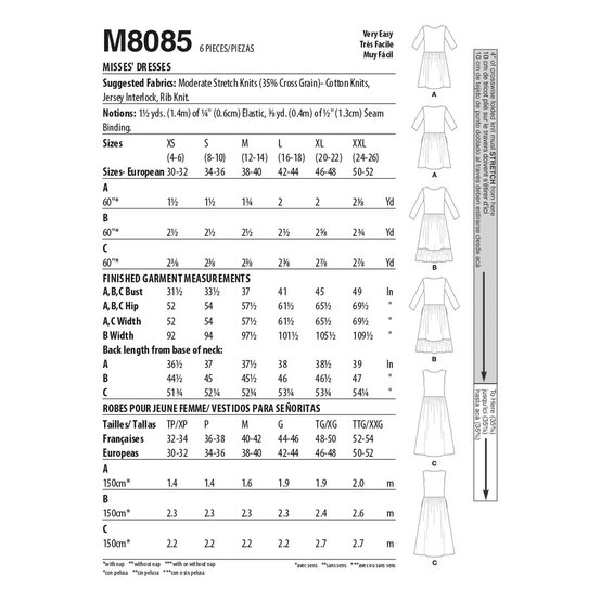 McCall&rsquo;s Women's Dress Sewing Pattern M8085 (L-XXL) image number 2