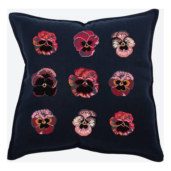 FREE PATTERN DMC Pansy Gang Cross Stitch 0088 image number 2